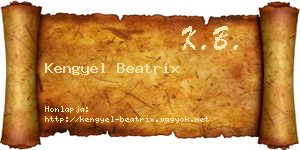 Kengyel Beatrix névjegykártya