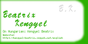 beatrix kengyel business card